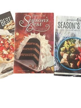 Pampered Chef Season's Best Recipe Collection - Red & White Covers